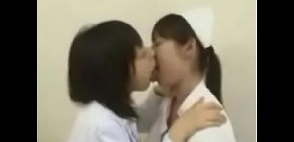  Asian Lesbian Nurses Kissing